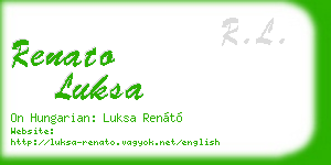 renato luksa business card
