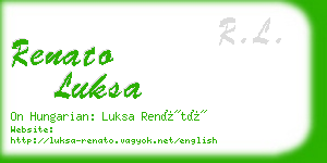 renato luksa business card